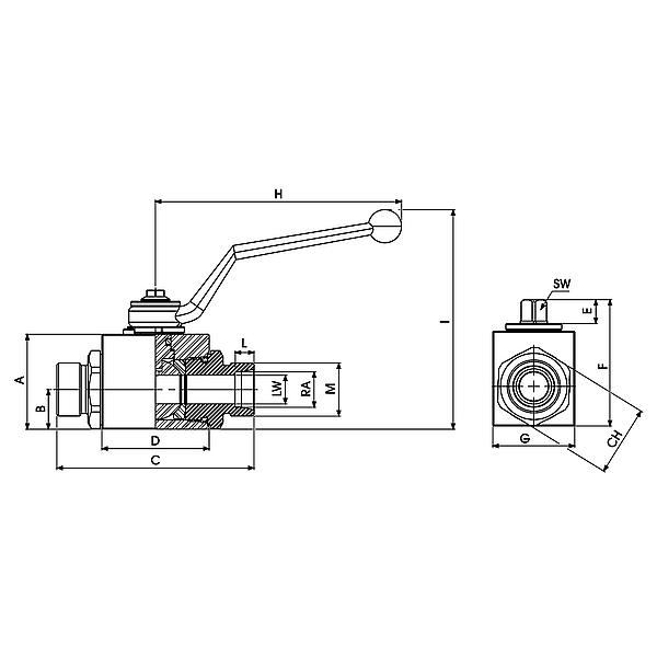 1080-11-0402-G 1080-11 Kogelafsluiter