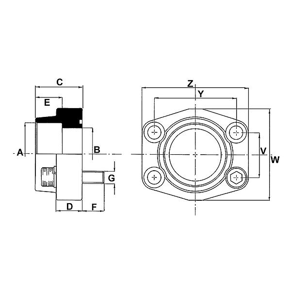 3096-01-G090 3096-01 Weld-in flange