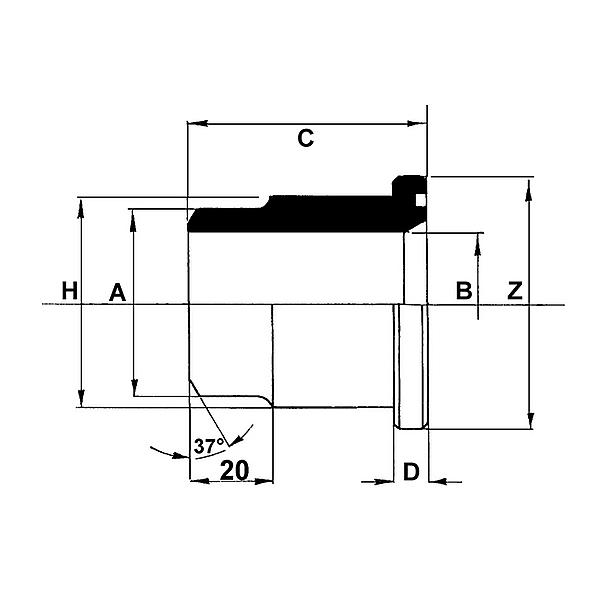 1093-26-G027 1093-26 Adapter welding flange