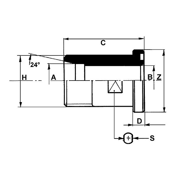 1093-36-12-G021 1093-36 Adapter threaded flange