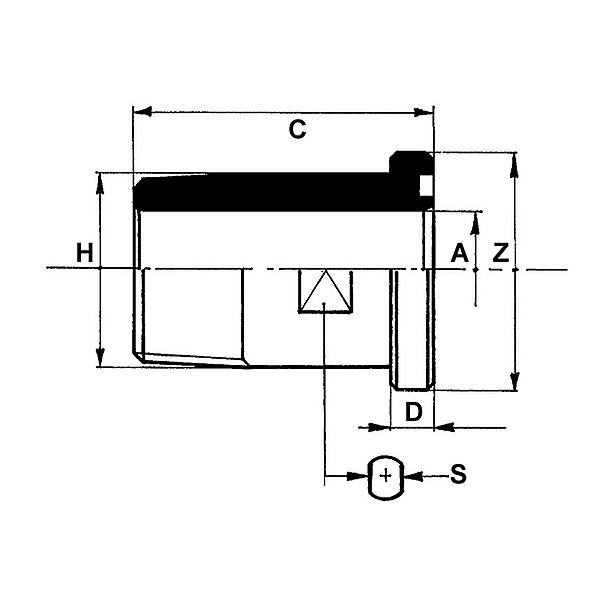 1096-40-08-G027 1096-40 Adapter threaded flange