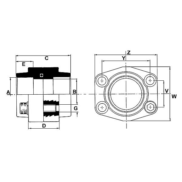 1095-01-01-G017M 1095-01 Double weld-in flange