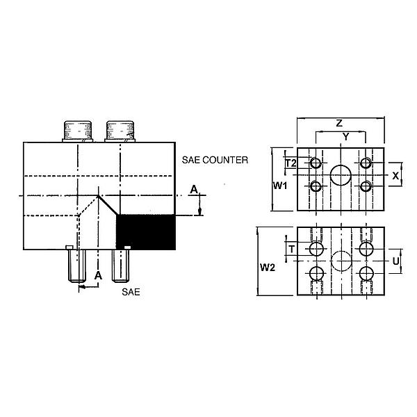 1096-72-G027 1096-72 T-block flange