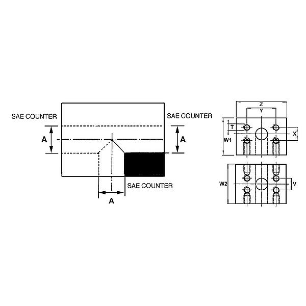 1097-72-G027 1097-72 T-block counter flange