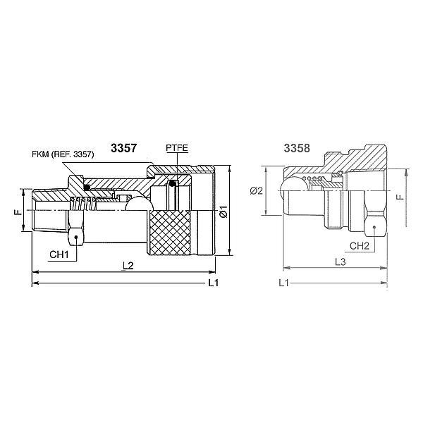 3357-17-206 3357 Schroefkoppeling RVS