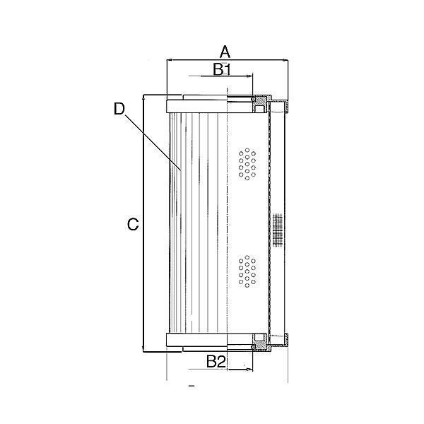 77205-11-M250 77205 Element for low pressure filter