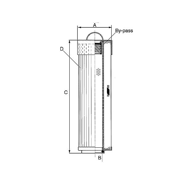 77300-11-A12 77300 Filter element for tanktop return line filter type 300