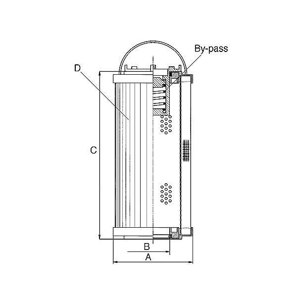 77301-11-M90 77301 Filterelement tbv tanktop retour- en middeldrukfilter