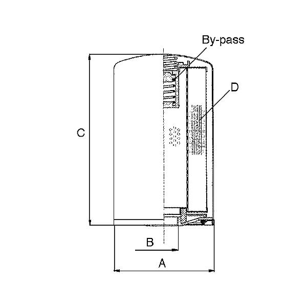 77310-11-A25 77310 Spin-on elem tbv tanktop retourfilter met by-pass