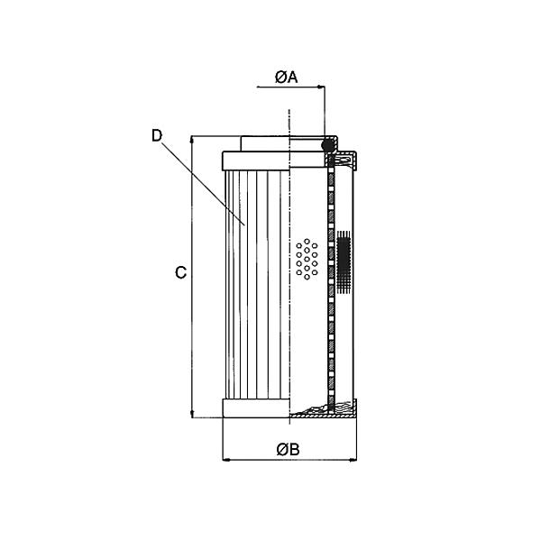 77400-11-P10 77400 Middeldruk filterelement