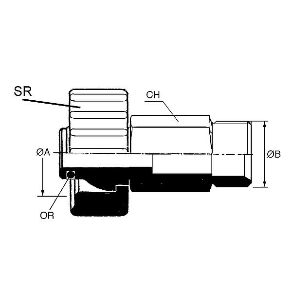 8471-22-04 8471 Draadverloop adapter (STAAL)