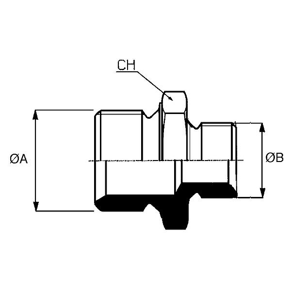 3473-22-06 3473 Draadverloop adapter (RVS)