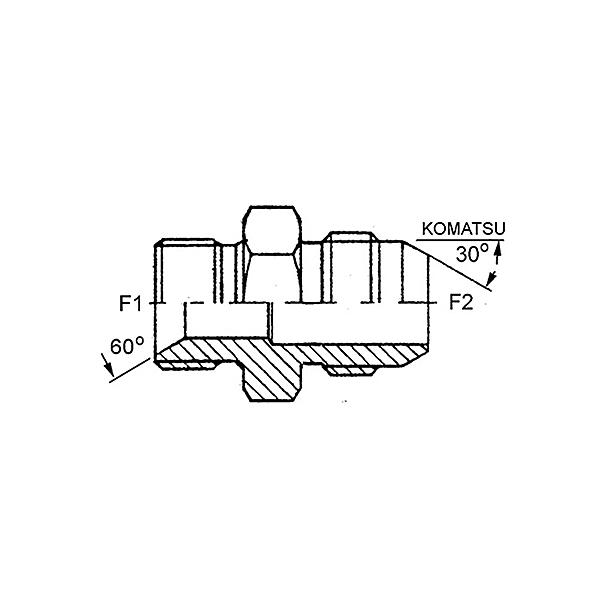 8810-4K-04-14 8810-4K BSPP 60° - KOMATSU 30°