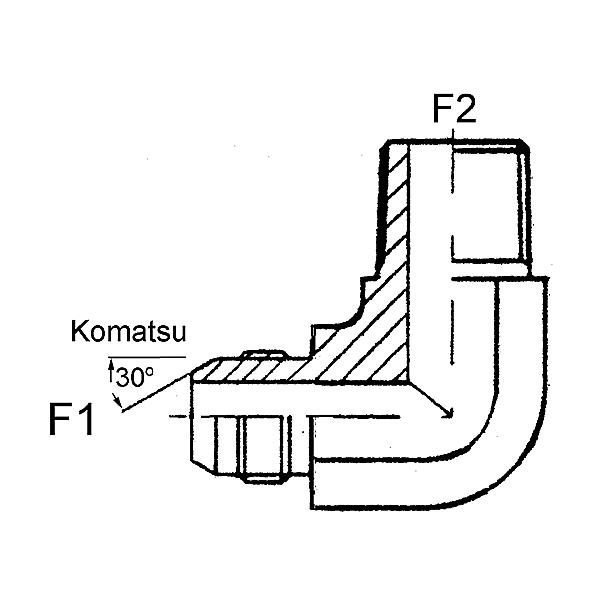 8840-K1-16-06 8840-K1 KOMATSU 30° - BSPT