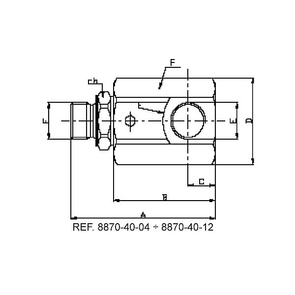 8870-40-06 8870-40 Haakse draaibare adapter (STAAL)