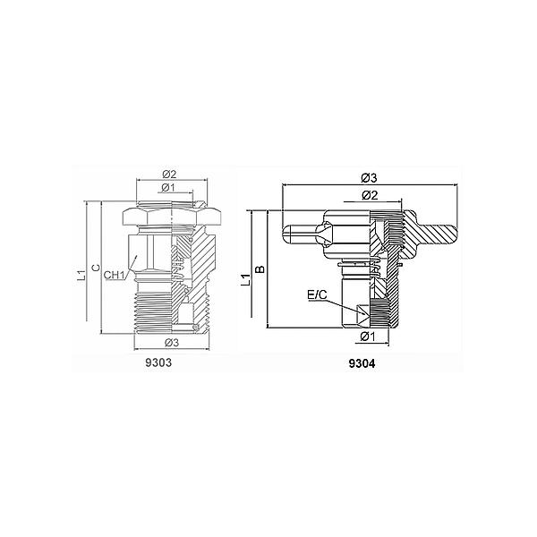 9304-13-012 9304 Raccord rapide spéciale pour camion