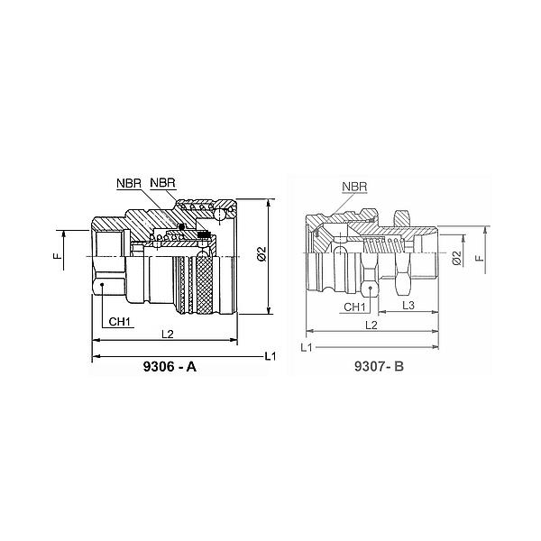 9306-13-006 9306 Brake quick disconnect coupling