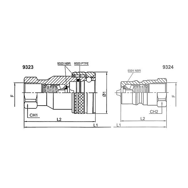 9323-13-002 9323 Raccord rapide