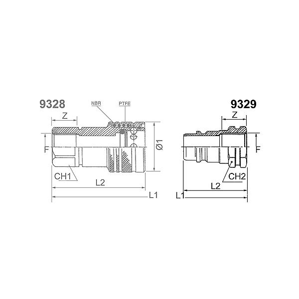 9329-14-104 9329 Quick disconnect coupling