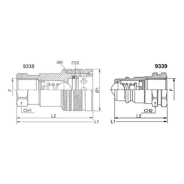 9339-13-104 9339 Quick disconnect coupling