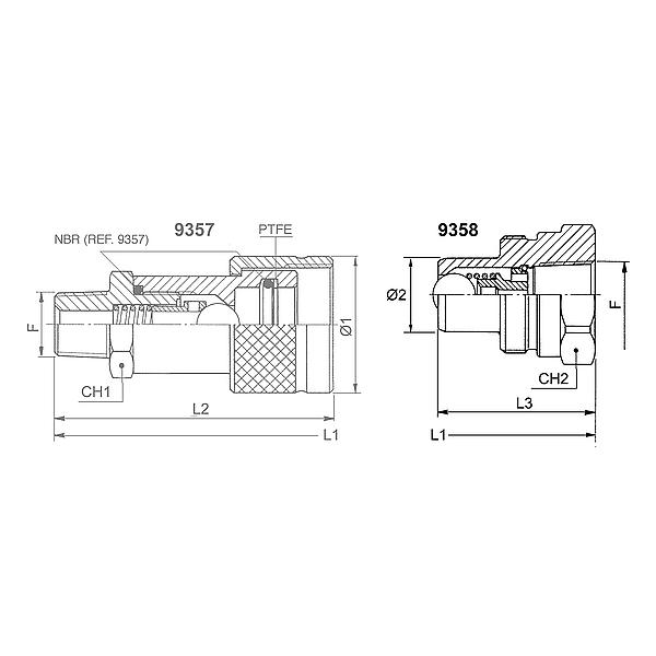 9358-18-102 9358 Screw coupling