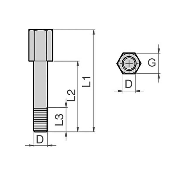 3950-22 3950 Opbouwschroef